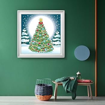 ダイヤモンドアート 壁に飾れるツリー キラキラクリスタルビーズ部分貼り付け Amazon.co.jp: LEADINTOP ダイヤモンドアート クリスマス ツリー